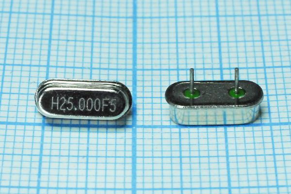 Кварцевый резонатор 25 МГц - 25000 HC49S3 20 30 HC-49US 1Г 4мм (H25.000F5)