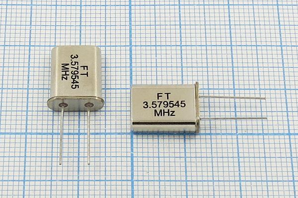 Кварцевый резонатор 3,579545 МГц - 3579,545 HC49U 16 30 U[FT] 1Г (FT3.579545MHz)