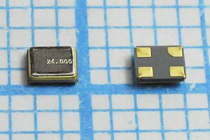 Кварцевый резонатор 26 МГц - 26000 SMD02016C4 12 10 30/-40~85C S2016 1Г