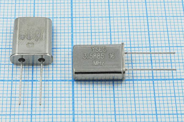 Кварцевый резонатор 3,5885 МГц - 3588,5 HC49U 16 30 30/-20~70C 49U 1Г