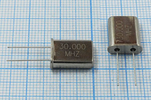 Кварцевый резонатор 30 МГц - 30000 HC49U 16 30 3Г (30.000MHz)