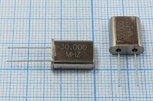 Кварцевый резонатор 30 МГц - 30000 HC49U 16 30 3Г (30.000MHz) Кварцевый резонатор 30 МГц - 30000 HC49U 16 30 3Г (30.000MHz)