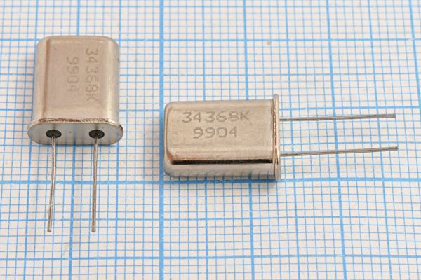 Кварцевый резонатор 34,368 МГц - 34368 HC49U 16 РК374МД 1Г (34368К)
