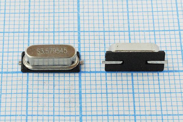 Кварцевый резонатор 3,579545 МГц - 3579,545 SMD49S4 16 30 30/-20~70C 49S-SMD 1Г