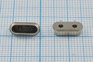 Кварцевый резонатор 4 МГц - 4000 HC49S3 18 45 30/-10~60C 49S[SDE] 1Г 2мм