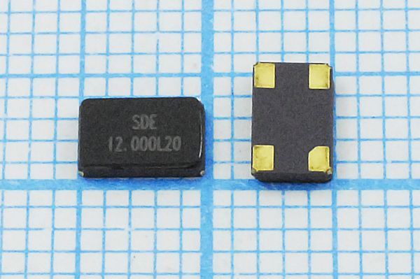 Кварцевый резонатор 12 МГц - 12000 SMD05032C4 20 10 30/-40~85C SMG0503(4P) 1