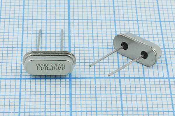 Кварцевый резонатор 28,375 МГц - 28375 HC49S3 20 10 30/-20~70C 49S 1Г