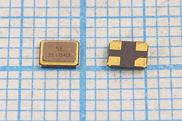 Кварцевый резонатор 22,1184 МГц - 22118,4 SMD03225C4 9 10 30/-40~85C SMD3225 1Г