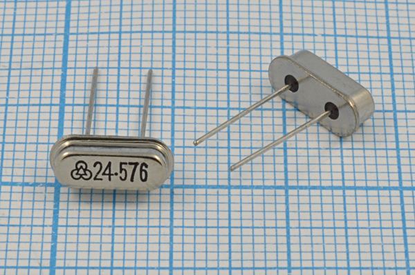 Кварцевый резонатор 24,576 МГц - 24576 HC49S3 16 30 30/-10~60C 49S[HUBEI] 1Г