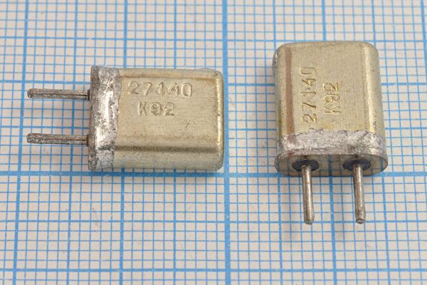 Кварцевый резонатор 27,14 МГц - 27140 HC25U МА 1Г (27140 к92)