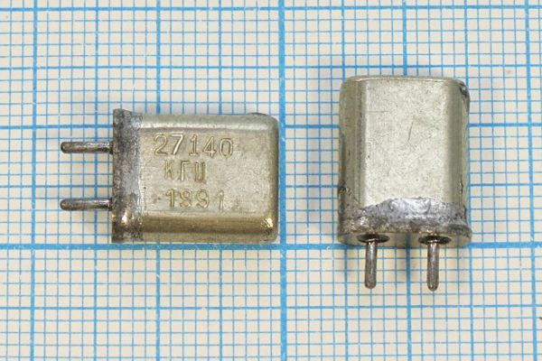 Кварцевый резонатор 27,14 МГц - 27140 HC25U МА 1Г (27140кгц)