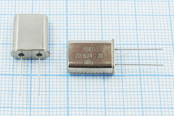 Кварцевый резонатор 20,634 МГц - 20634 HC49U 20 30 50/-20~70C 49U 1Г