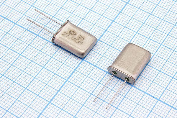 Кварцевый резонатор 27,14 МГц - 27140 HC49U S 30 30/-10~60C РК367-01МД-8АС 3Г