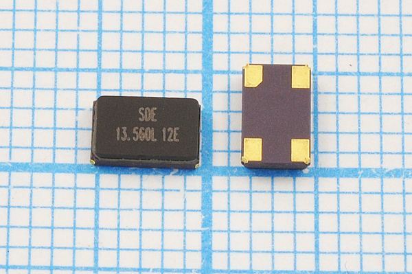 Кварцевый резонатор 13,56 МГц - 13560 SMD05032C4 12 10 30/-40~85C SMG0503(4P) 1