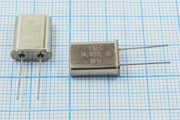 Кварцевый резонатор 14,459 МГц - 14459 HC49U 18 30 30/-20~70C 49U 1Г