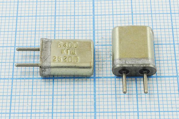 Кварцевый резонатор 6,4 МГц - 6400 HC25U МА 1Г