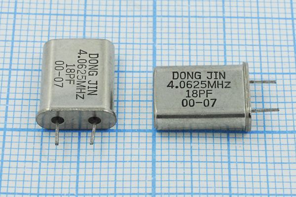 Кварцевый резонатор 4,0625 МГц - 4062,5 HC49U 18 30 30/-20~70C 49U 1Г 5мм