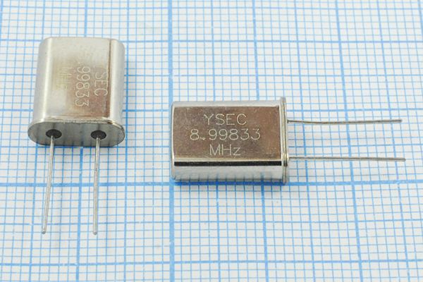 Кварцевый резонатор 8,99833 МГц - 8998,33 HC49U S 27 30/-20~70C 49U 1Г