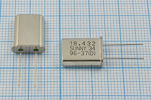 Кварцевый резонатор 18,432 МГц - 18432 HC49U 34 SA[SUNNY] 1Г (SUNNY 34)