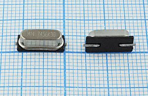 Кварцевый резонатор 14,7456 МГц - 14745,6 SMD49S4 S 20 SMD49S 1Г (M)