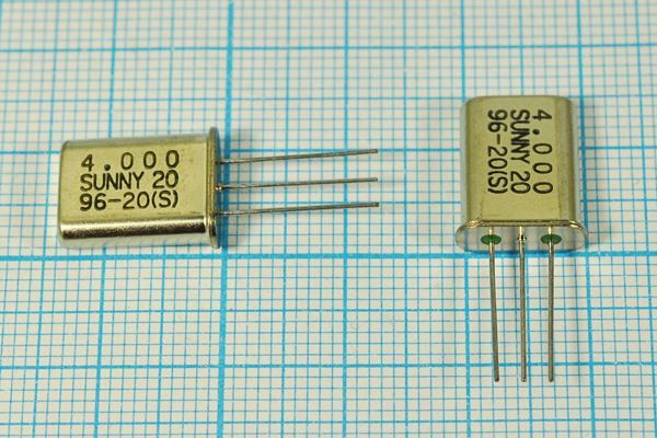 Кварцевый резонатор 4 МГц - 4000 HC49U-3 20 SA[SUNNY] 1Г (SUNNY)