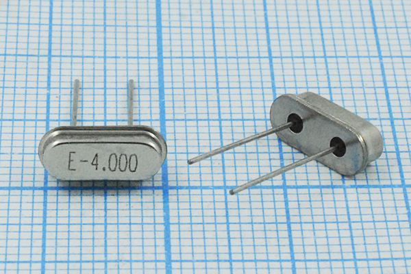 Кварцевый резонатор 4 МГц - 4000 HC49S3 16 30 1Г (E-4,000) 65 Ом