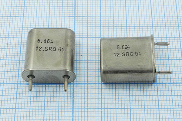 Кварцевый резонатор 6,864 МГц - 6864 HC36U БА 1Г имп ХСР