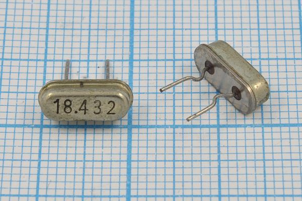 Кварцевый резонатор 18,432 МГц - 18432 HC49S3-LWF 30 1Г 7мм (18.432)