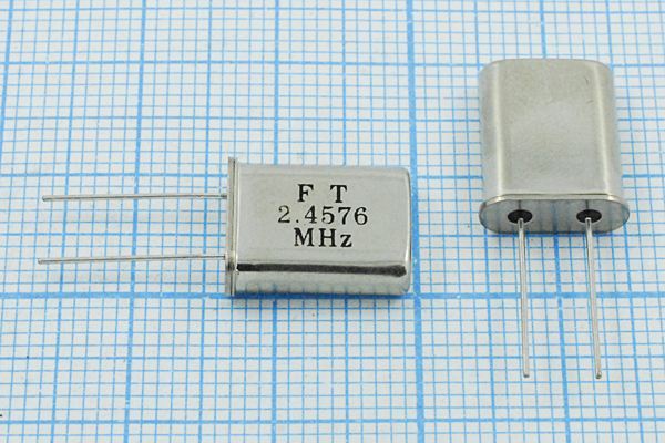 Кварцевый резонатор 2,4576 МГц - 2457,6 HC49U 20 30 U[FT] 1Г (FT2.4576MHz)
