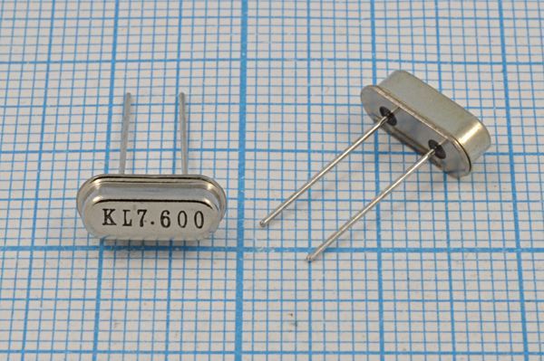 Кварцевый резонатор 7,6 МГц - 7600 HC49S3 20 1Г (KL7.600)