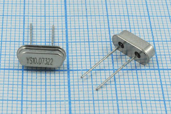 Кварцевый резонатор 10,073 МГц - 10073 SC49S3 22 30 50/-20~70C SMD4H 1Г