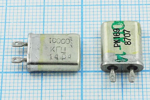 Кварцевый резонатор 10 МГц - 10000 МВ РК169МВ 1Г (РК169)