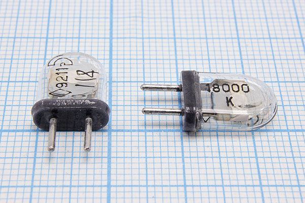 Кварцевый резонатор 18 МГц - 18000 КА 5 7,5/-10~60C К1-4АЛ 1Г