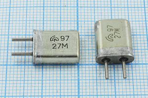 Кварцевый резонатор 27 МГц - 27000 HC25U МА 3Г (27М) Кварцевый резонатор 27 МГц - 27000 HC25U МА 3Г (27М)
