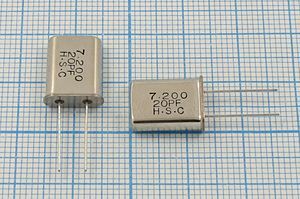 Кварцевый резонатор 7,2 МГц - 7200 HC49U 20 20 1Г (HSC20PF) Кварцевый резонатор 7,2 МГц - 7200 HC49U 20 20 1Г (HSC20PF)