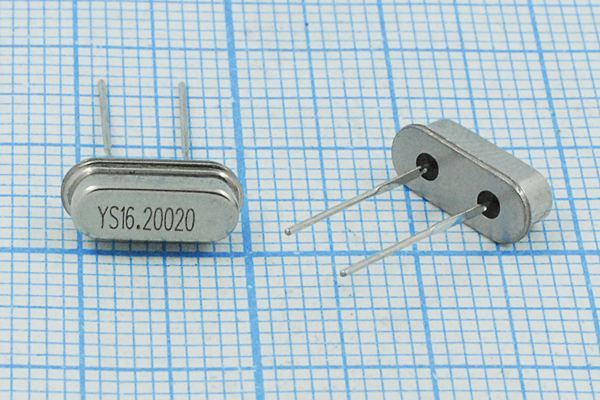 Кварцевый резонатор 16,2 МГц - 16200 SC49S3 20 30 50/-20~70C SMD4H 1Г