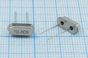 Кварцевый резонатор 6,492 МГц - 6492 SC49S3 18 30 50/-20~70C SMD4H 1Г