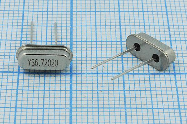 Кварцевый резонатор 6,72 МГц - 6720 SC49S3 20 50 100/-20~70C SMD4H 1Г