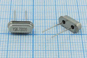 Кварцевый резонатор 6,72 МГц - 6720 SC49S3 20 50 100/-20~70C SMD4H 1Г