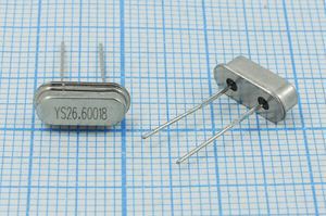 Кварцевый резонатор 26,6 МГц - 26600 SC49S3 18 15 20/-20~70C SMD4H 1Г Кварцевый резонатор 26,6 МГц - 26600 SC49S3 18 15 20/-20~70C SMD4H 1Г