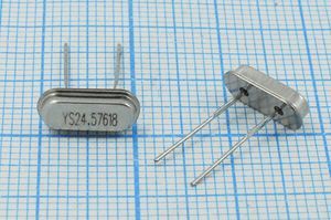 Кварцевый резонатор 24,576 МГц - 24576 SC49S2 18 30 50/-20~70C SMD3H 1Г