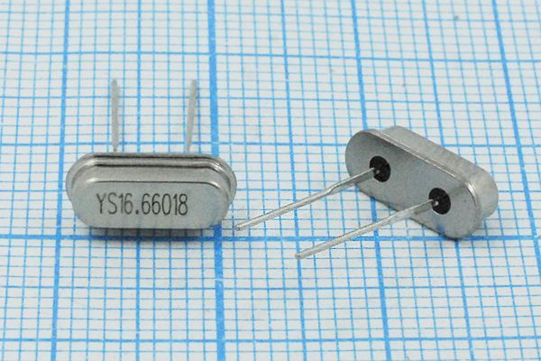 Кварцевый резонатор 16,66 МГц - 16660 SC49S3 18 15 20/-20~70C SMD4H 1Г