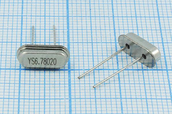 Кварцевый резонатор 6,78 МГц - 6780 SC49S2 20 10 30/-20~70C SMD3H 1Г