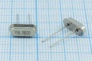 Кварцевый резонатор 6,78 МГц - 6780 SC49S2 20 10 30/-20~70C SMD3H 1Г Кварцевый резонатор 6,78 МГц - 6780 SC49S2 20 10 30/-20~70C SMD3H 1Г