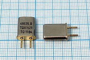 Кварцевый резонатор 48,625 МГц - 48625 HC50U 3Г (TQX1521 48625.0)