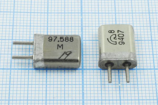 Кварцевый резонатор 97,588 МГц - 97588 HC25U МА 5Г (97.588М)