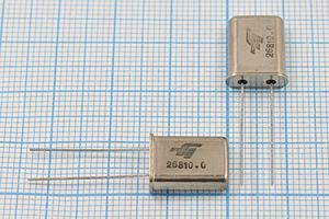 Кварцевый резонатор 26,81 МГц - 26810 HC49U 32 3Г (26810.0) Кварцевый резонатор 26,81 МГц - 26810 HC49U 32 3Г (26810.0)