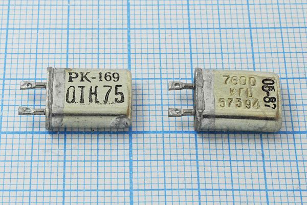 Кварцевый резонатор 7,6 МГц - 7600 МВ S 30 40/-40~70C РК169МВ-8ВТ 1Г