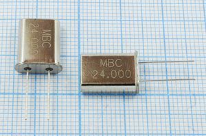 Кварцевый резонатор 24 МГц - 24000 HC49U 16 30 /-40~70C HC49U 1Г (MBC24.000) Кварцевый резонатор 24 МГц - 24000 HC49U 16 30 /-40~70C HC49U 1Г (MBC24.000)