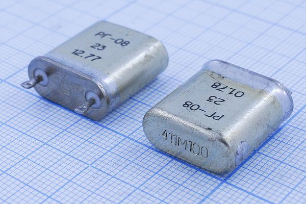 Кварцевый резонатор 10,024 МГц - 10024 БВ РГ08БВ 1Г (411М100)